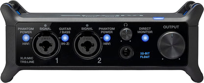 Zoom UAC-232 Audio Converter with 32-Bit Float, Audio Interface, High-Quality Preamps, 2 XLR/TRS Combo Inputs, Headphone Outputs, 192 kHz Sample Rate, For Music & Streaming